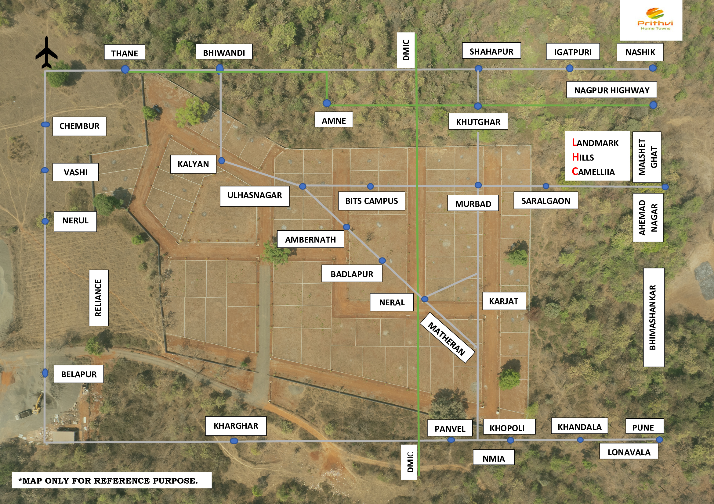 Connectivity map showing Murbad's strategic position